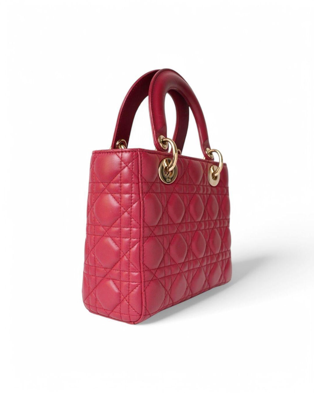 Dior Lady ABCDior Small Red In Excellent Condition For Sale In Torre Del Greco, IT