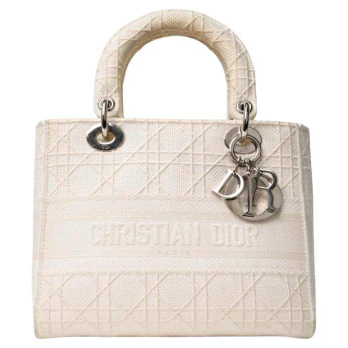 Dior Lady D-Lite Medium Cannage Panna