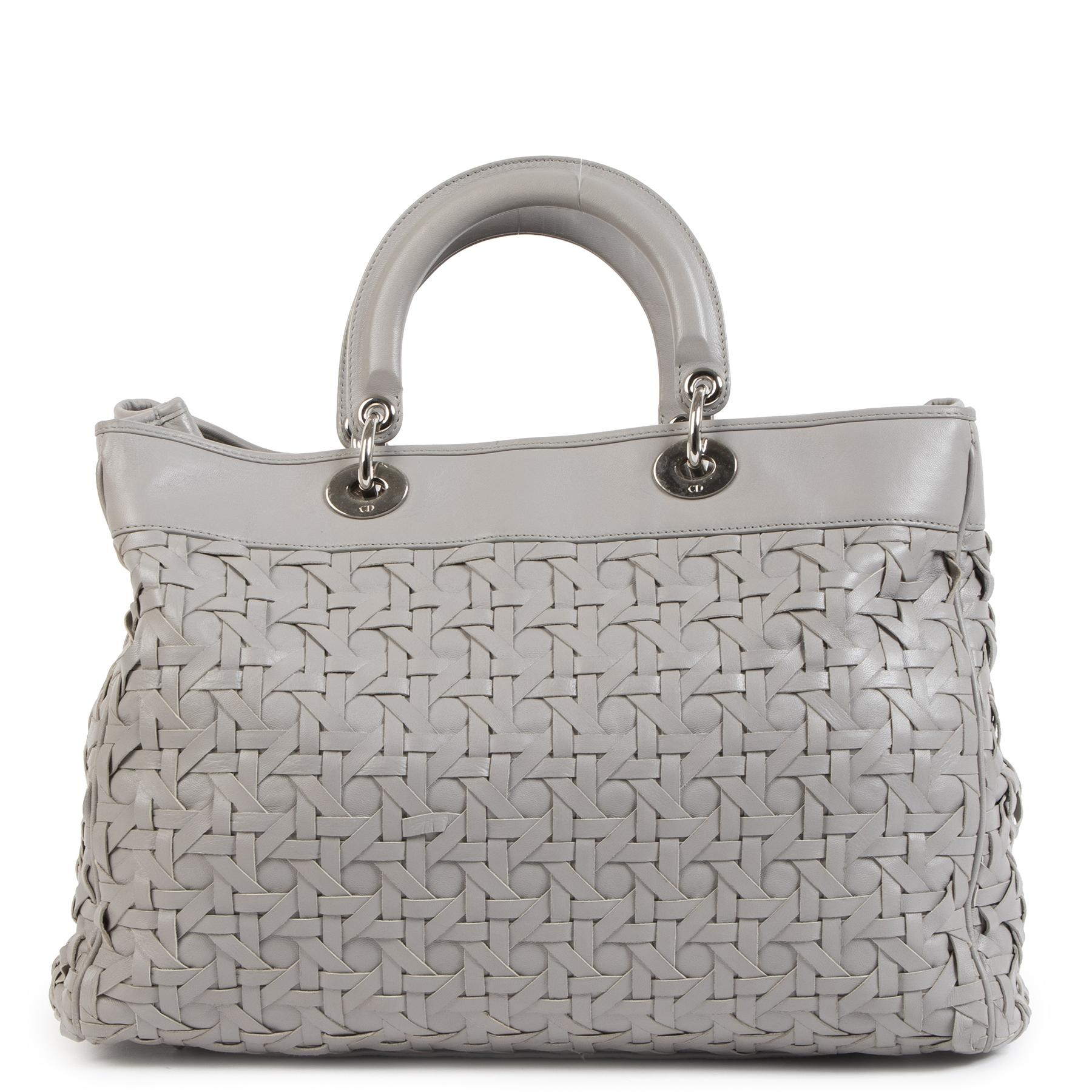 grey dior tote bag