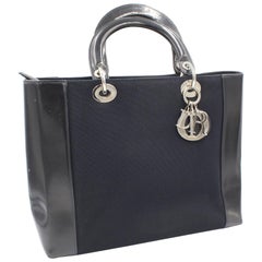 Retro Dior Lady Dior handbag in canvas and leather