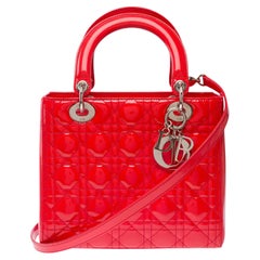 Dior Lady Dior Handbag Red