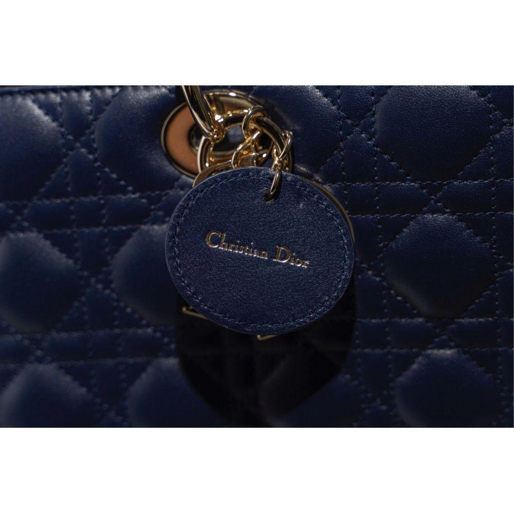 DIOR, Lady Dior in blue leather 10