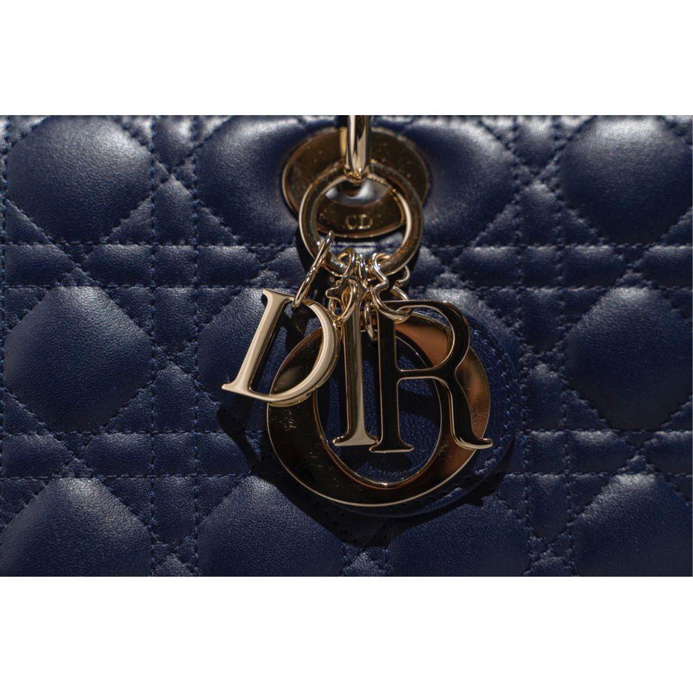 DIOR, Lady Dior in blue leather 11