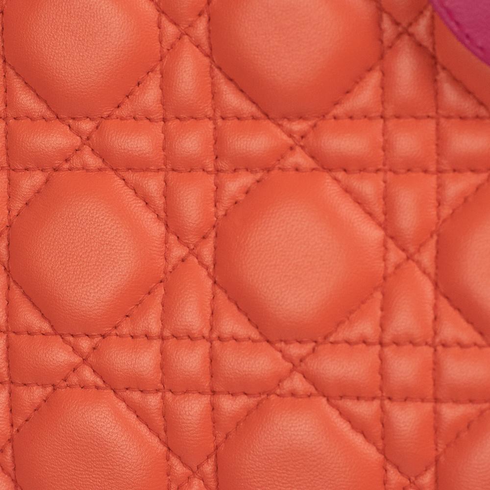DIOR, Lady Dior in orange leather 6