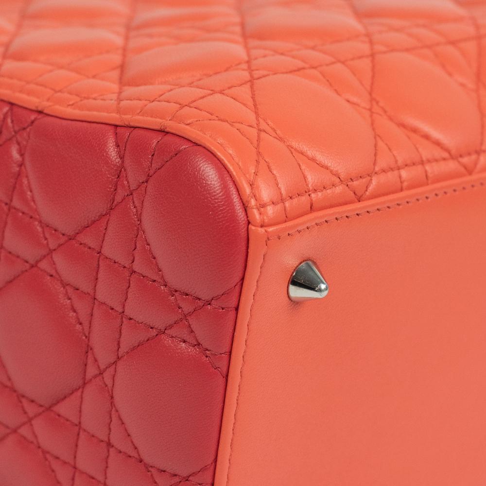DIOR, Lady Dior in orange leather 7