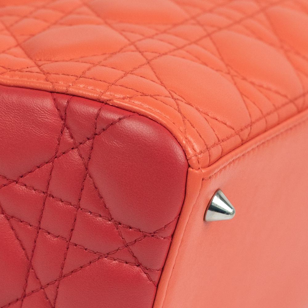 DIOR, Lady Dior in orange leather 9