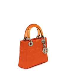 DIOR, Lady Dior in orange satin