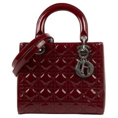 DIOR, Lady Dior in red patent leather