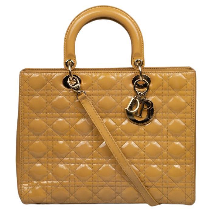 DIOR Lady Dior Bag in Pink Varnished Quilted Leather For Sale at ...