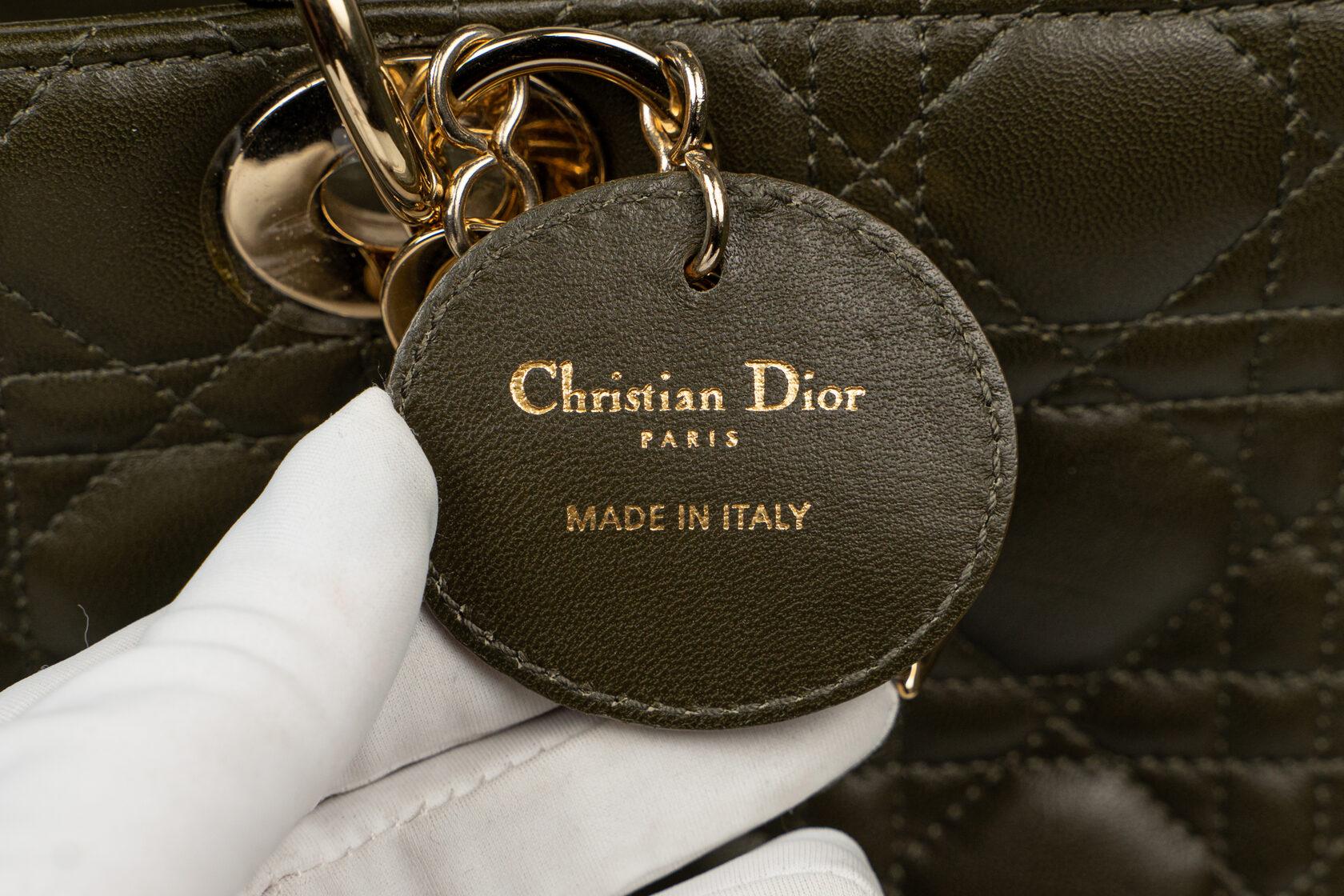 Dior Lady Dior Large Khaki Green For Sale 4