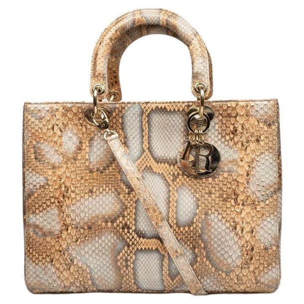 Dior Lady Dior Large Python For Sale at 1stDibs | lady dior large size ...