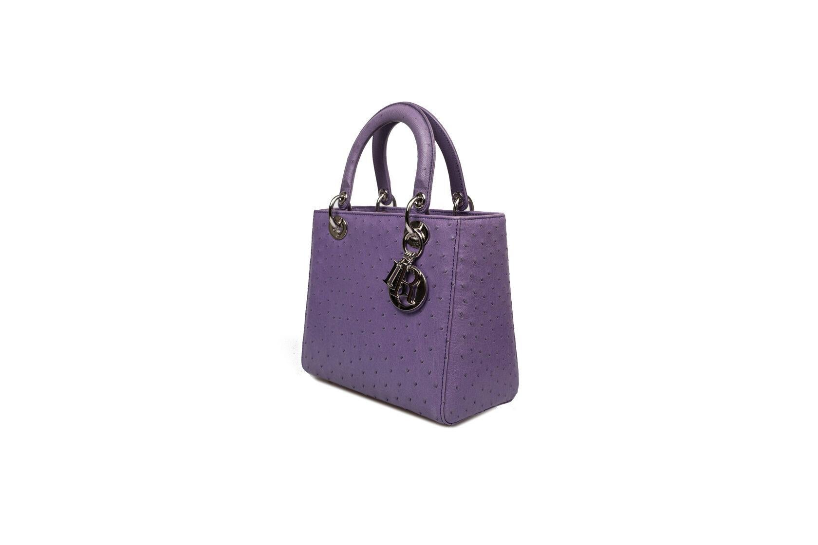 Dior Lady Dior Lady Dior Mittleres Straußengelb im Angebot 6