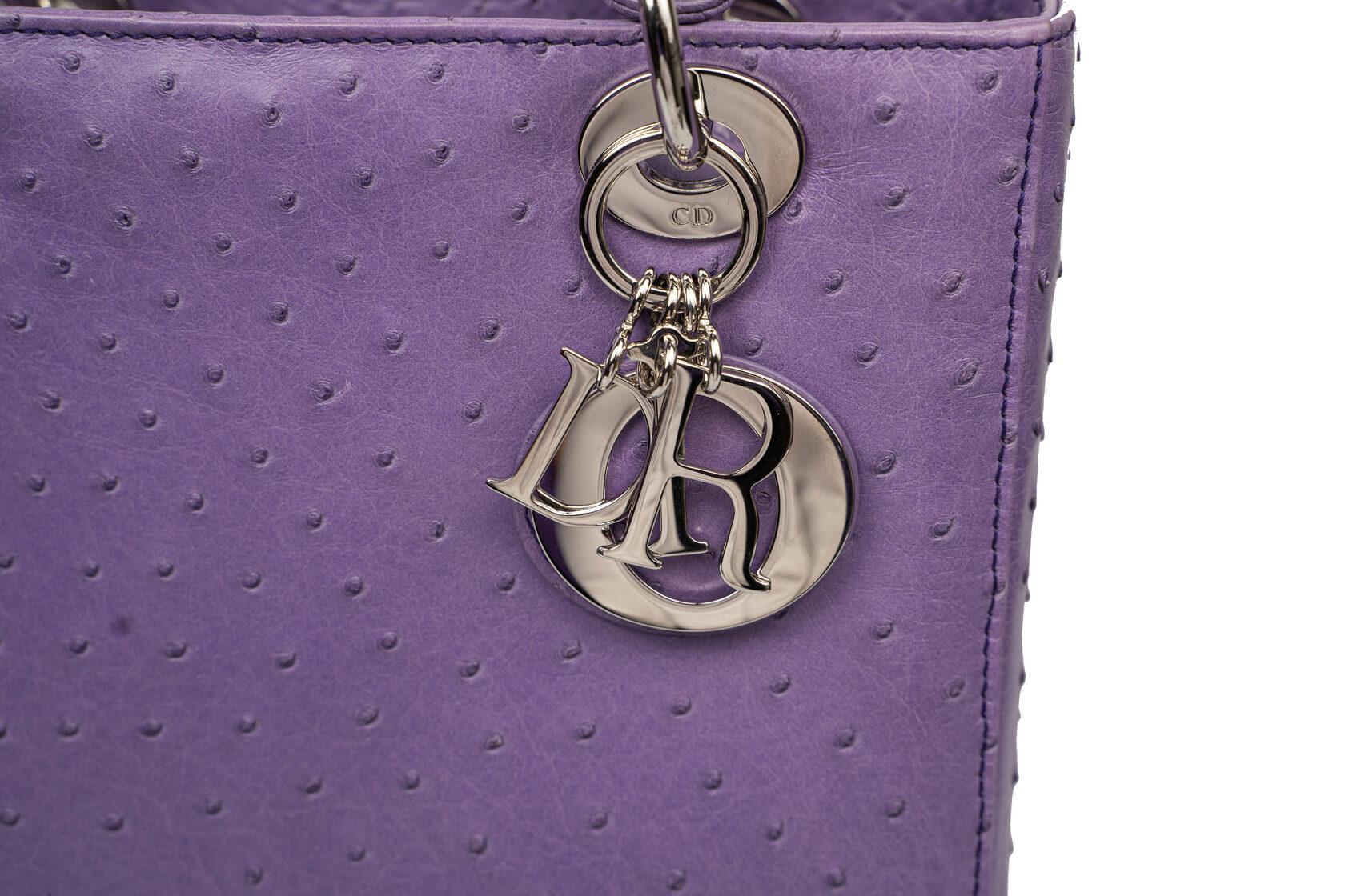 Dior Lady Dior Lady Dior Mittleres Straußengelb im Angebot 10