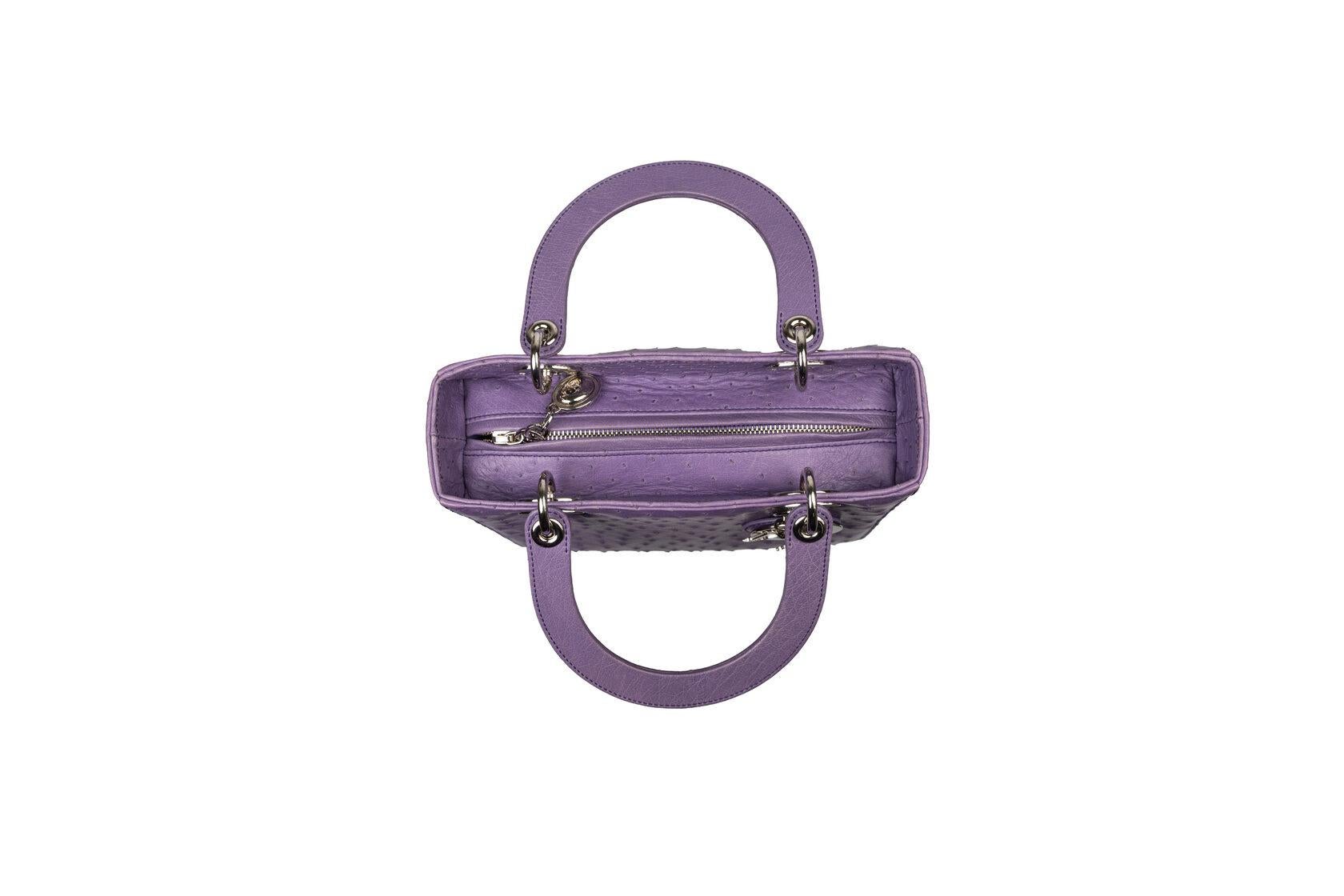 Dior Lady Dior Lady Dior Mittleres Straußengelb im Angebot 2