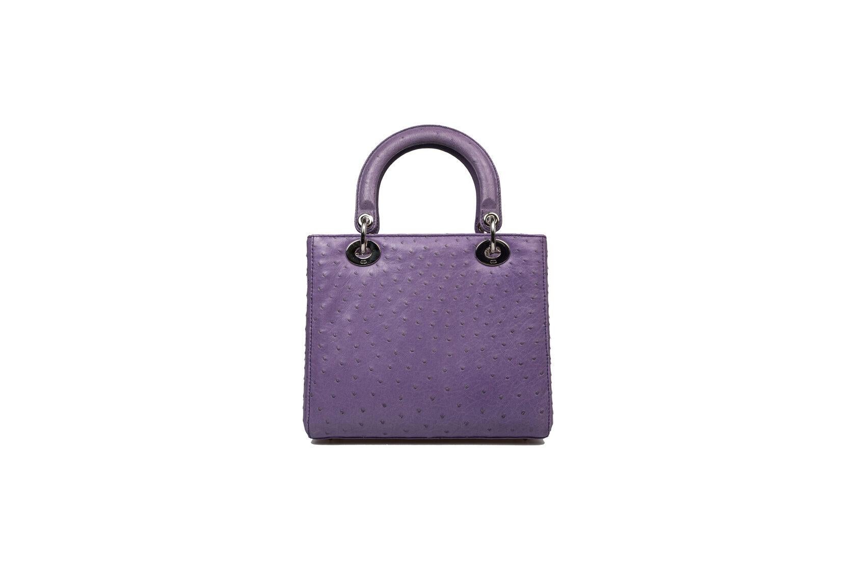 Dior Lady Dior Lady Dior Mittleres Straußengelb im Angebot 3