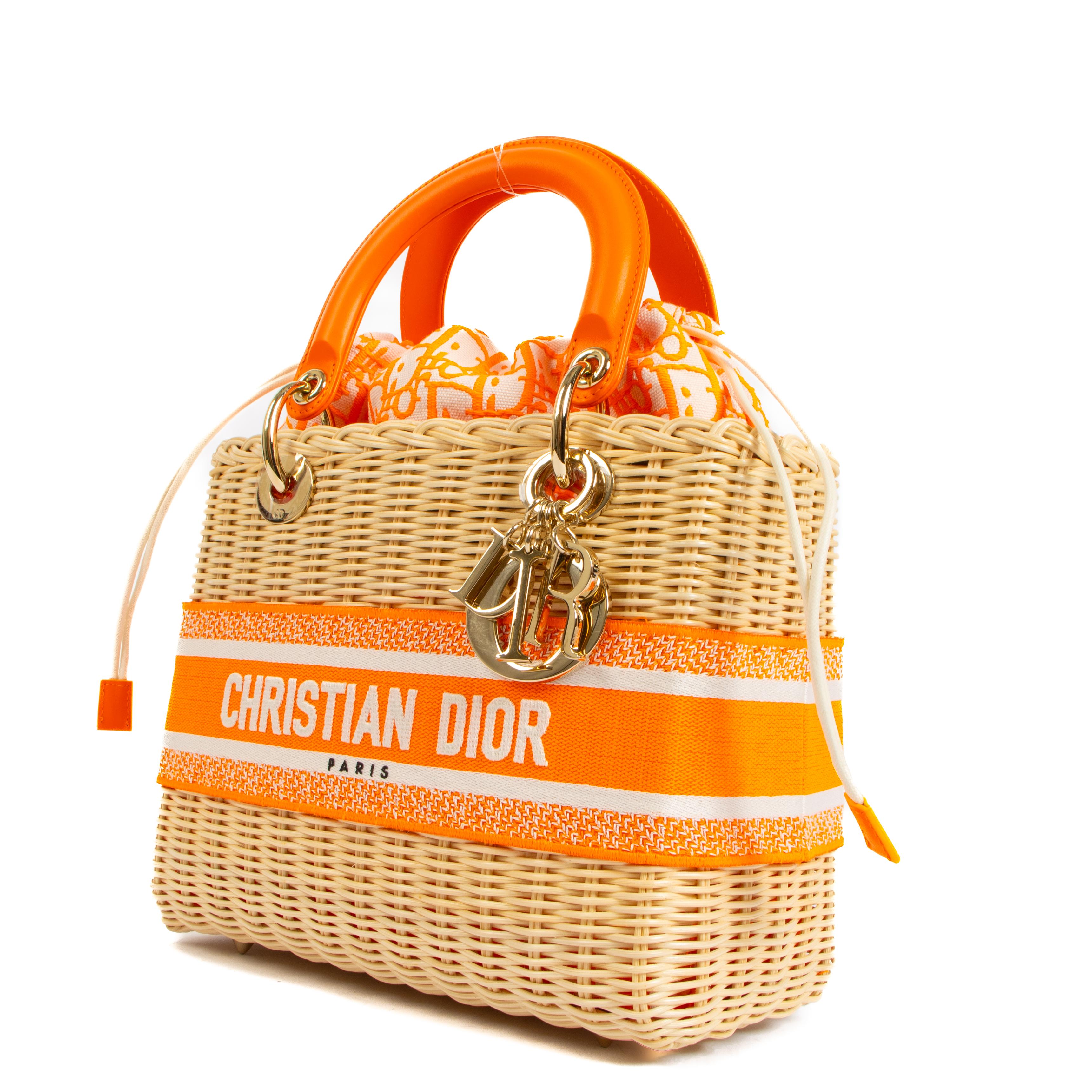 christian dior orange bag