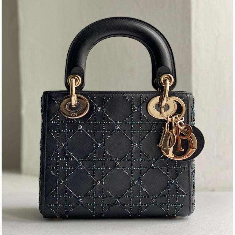 Dior, Lady Dior Mini Limited Edition in black leather at 1stDibs