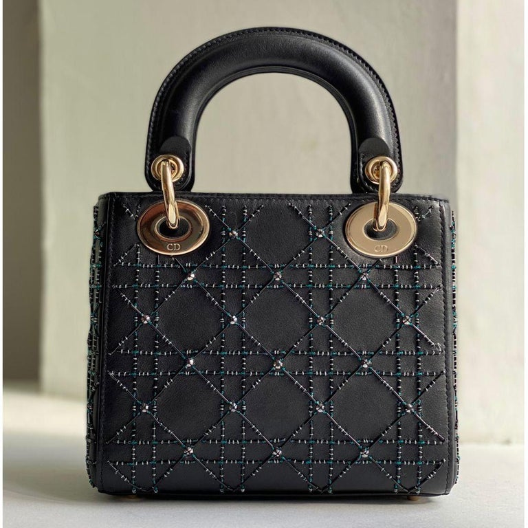 Dior, Lady Dior Mini Limited Edition in black leather at 1stDibs