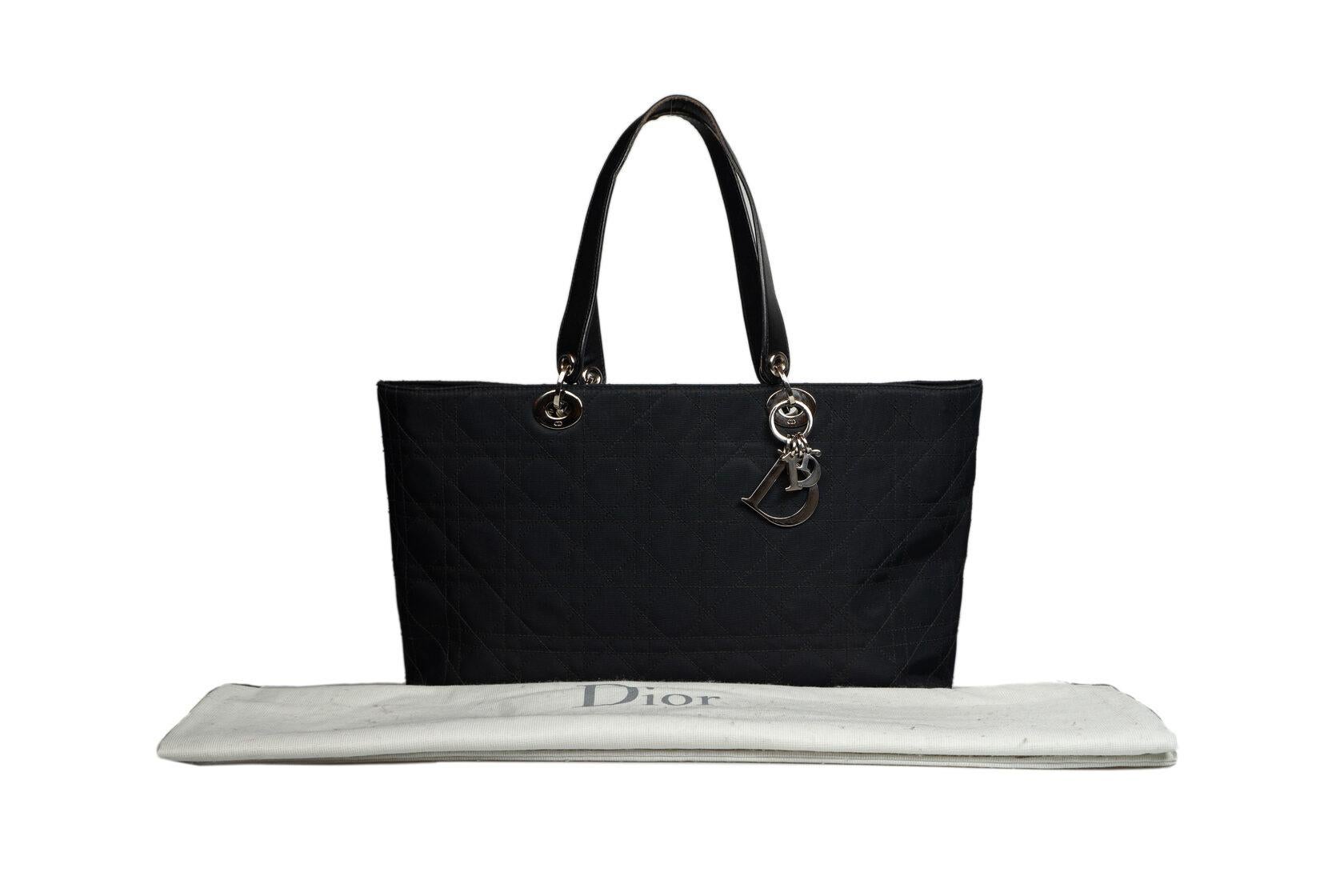 Black Dior Lady Dior Tote Bag For Sale
