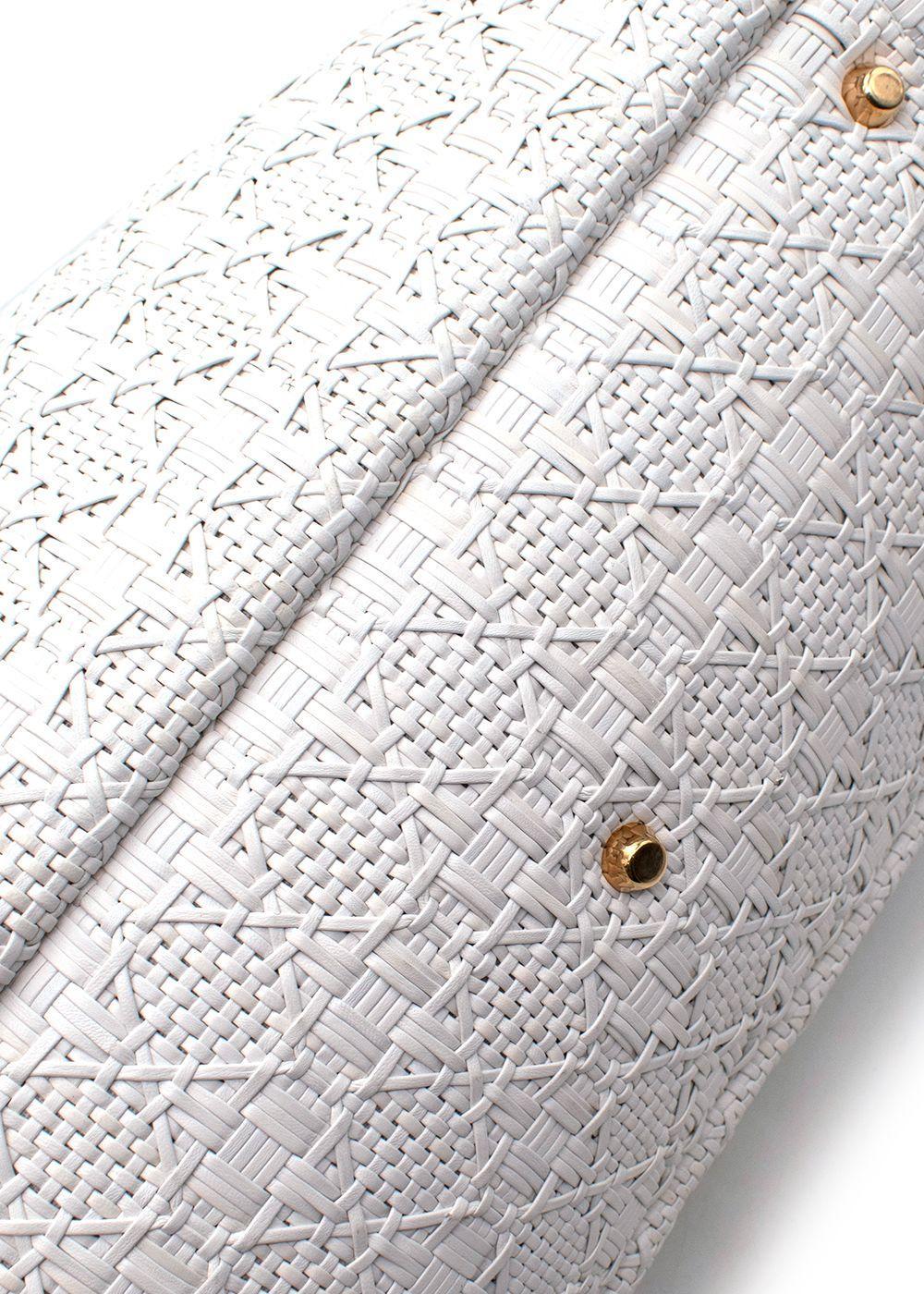 Women's or Men's Dior Lady Dior White Woven Leather Bag 