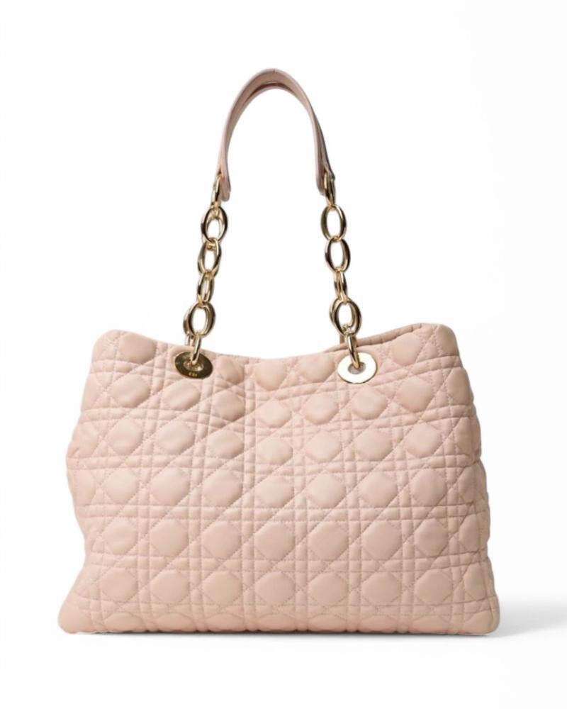 Dior Lady Large Soft Cannage Pink In Excellent Condition In Torre Del Greco, IT