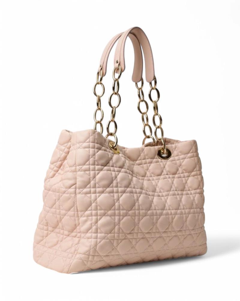 Women's Dior Lady Large Soft Cannage Pink