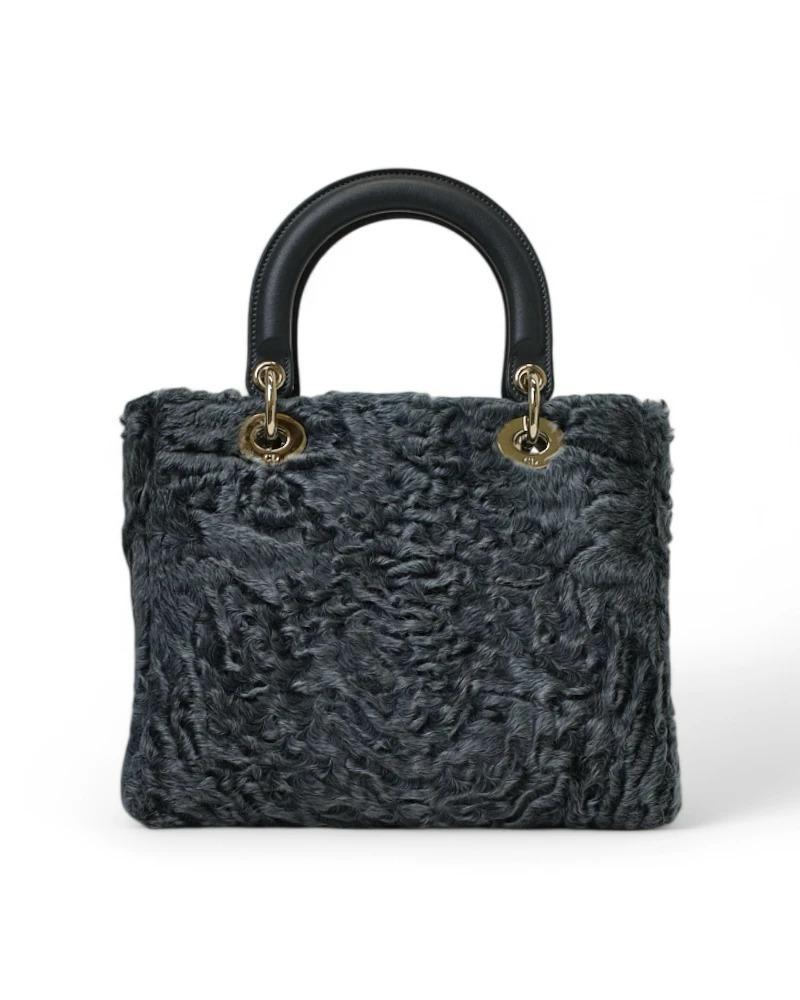 Dior Lady Medium Fur Grey Neuf - En vente à Torre Del Greco, IT