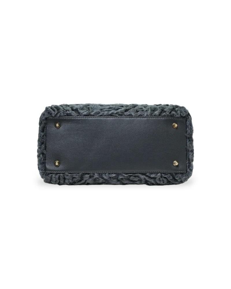Dior Lady Medium Fur Grey en vente 2