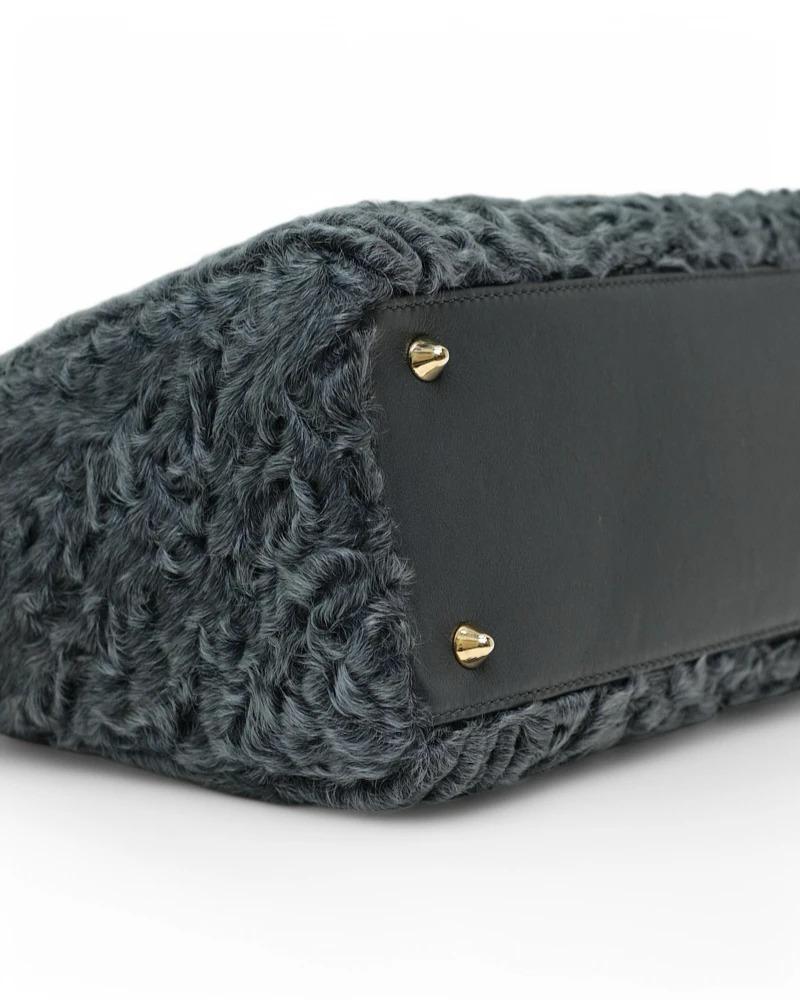 Dior Lady Medium Fur Grey en vente 3
