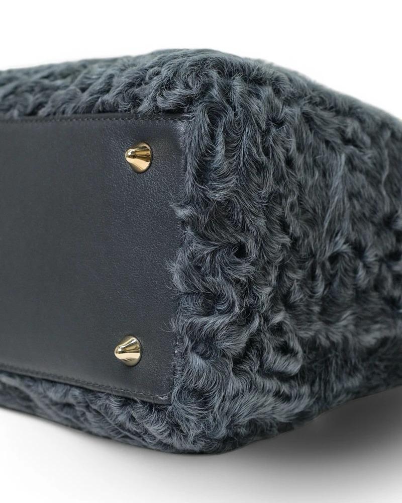 Dior Lady Medium Fur Grey en vente 4