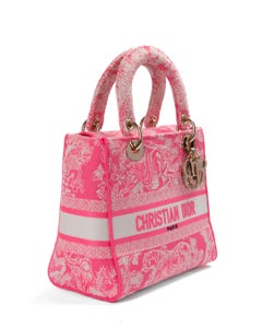 Dior Lady Medium Toile De Jouy Fuchsia