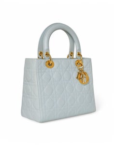 Dior Lady Medium Vintage Cannage Bleu