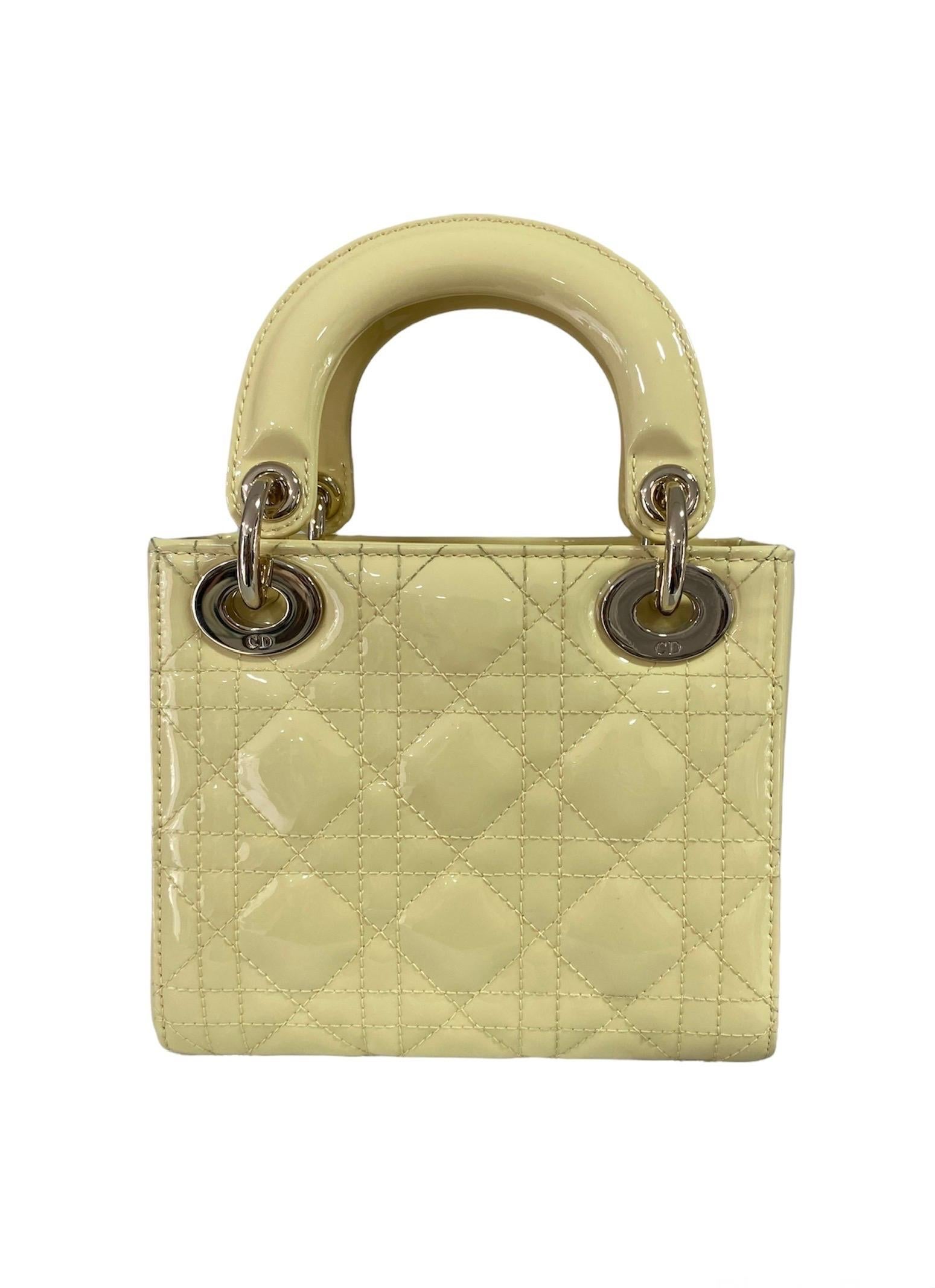 yellow dior bag