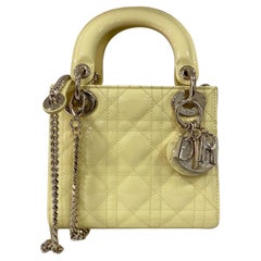 Dior Lady Small Patent Leather Yellow