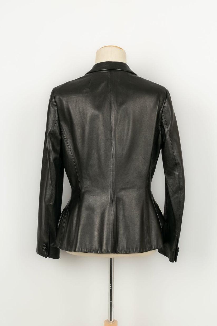 Dior Lamb Leather Jacket with Silk Lining In Excellent Condition In SAINT-OUEN-SUR-SEINE, FR