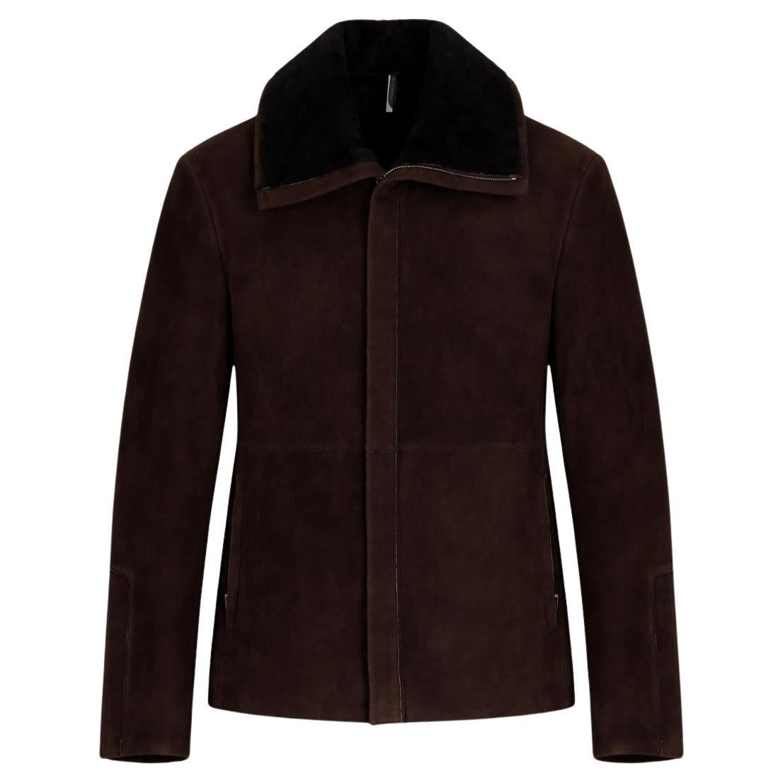 Dior Lamb Suede Shearling Pilot Jacket