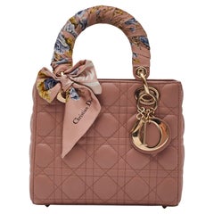 Cannage in pelle d'agnello Dior Soft Pink My Abcdior Lady Dior Fard Small