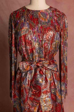 Dior lamé dress by Marc Bohan circa 1970