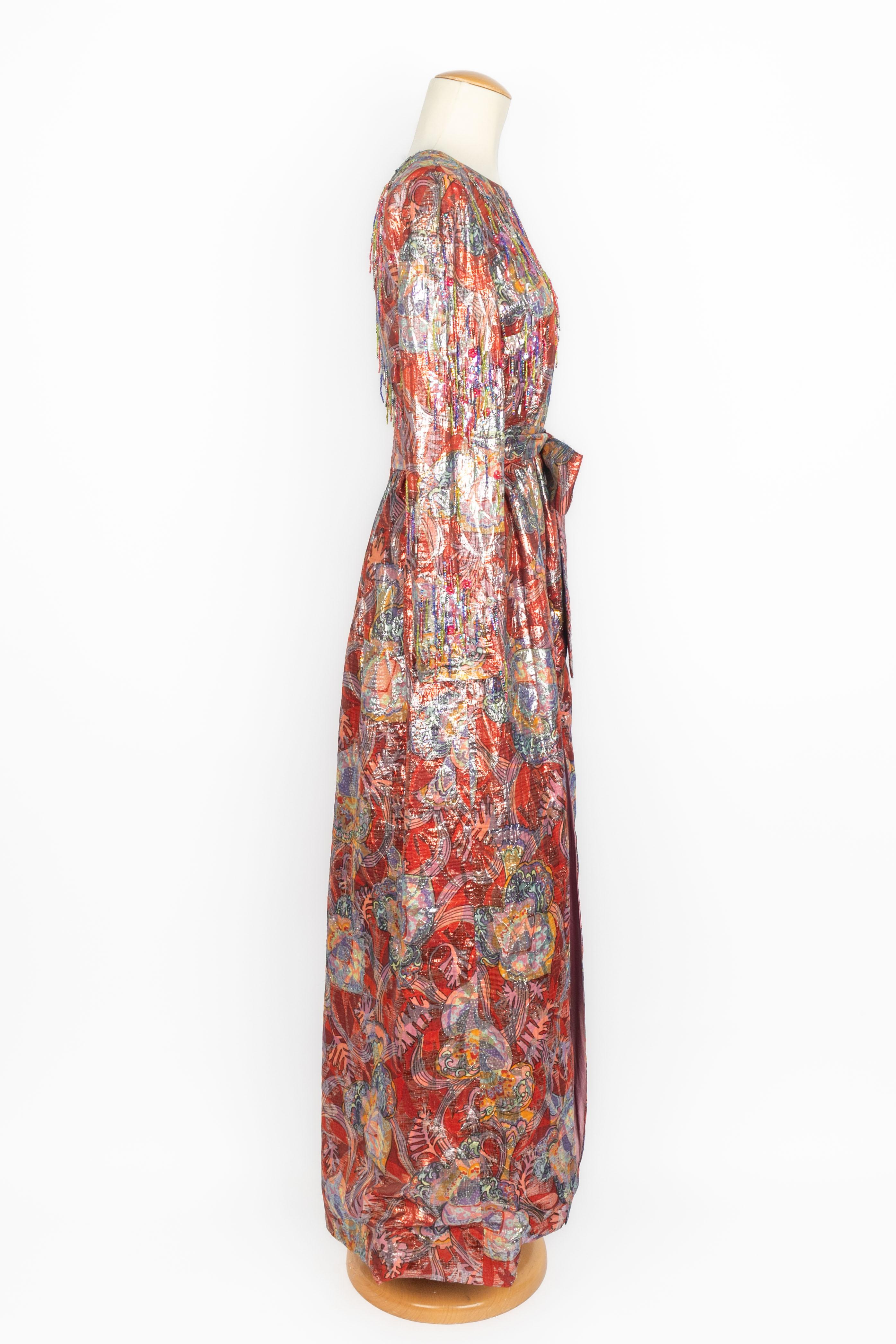 Dior lamé dress 1970's For Sale 1