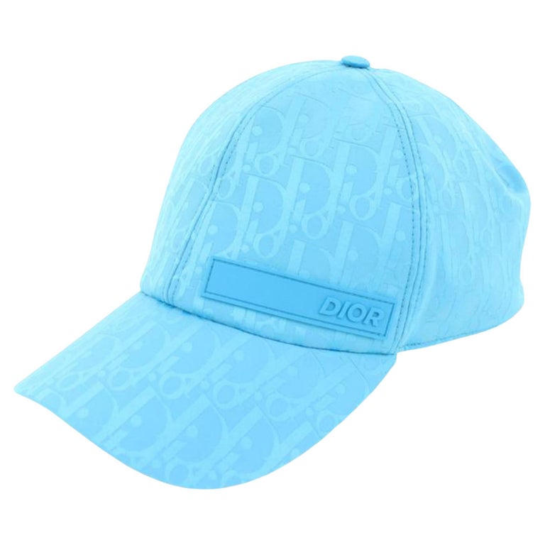 Dior Large Light Blue Oblique Trotter Casquette Baseball Cap Hat 2d419s For  Sale at 1stDibs