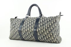 Dior Large Navy Blue Monogram Trotter Boston Duffle bag 520da68