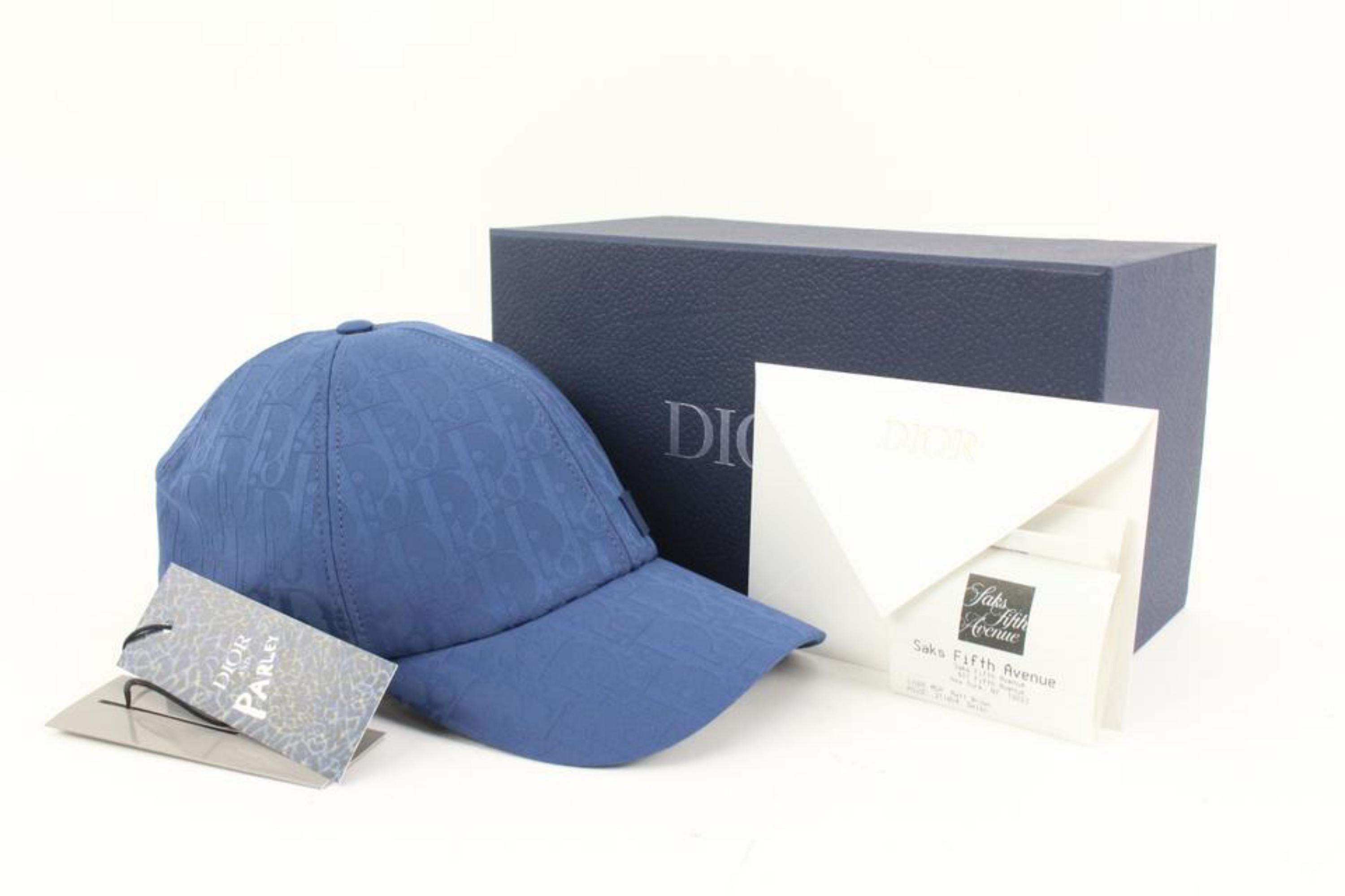 Dior Large Navy Oblique Trotter Casquette Baseball Cap Hat 3D419S For Sale  at 1stDibs