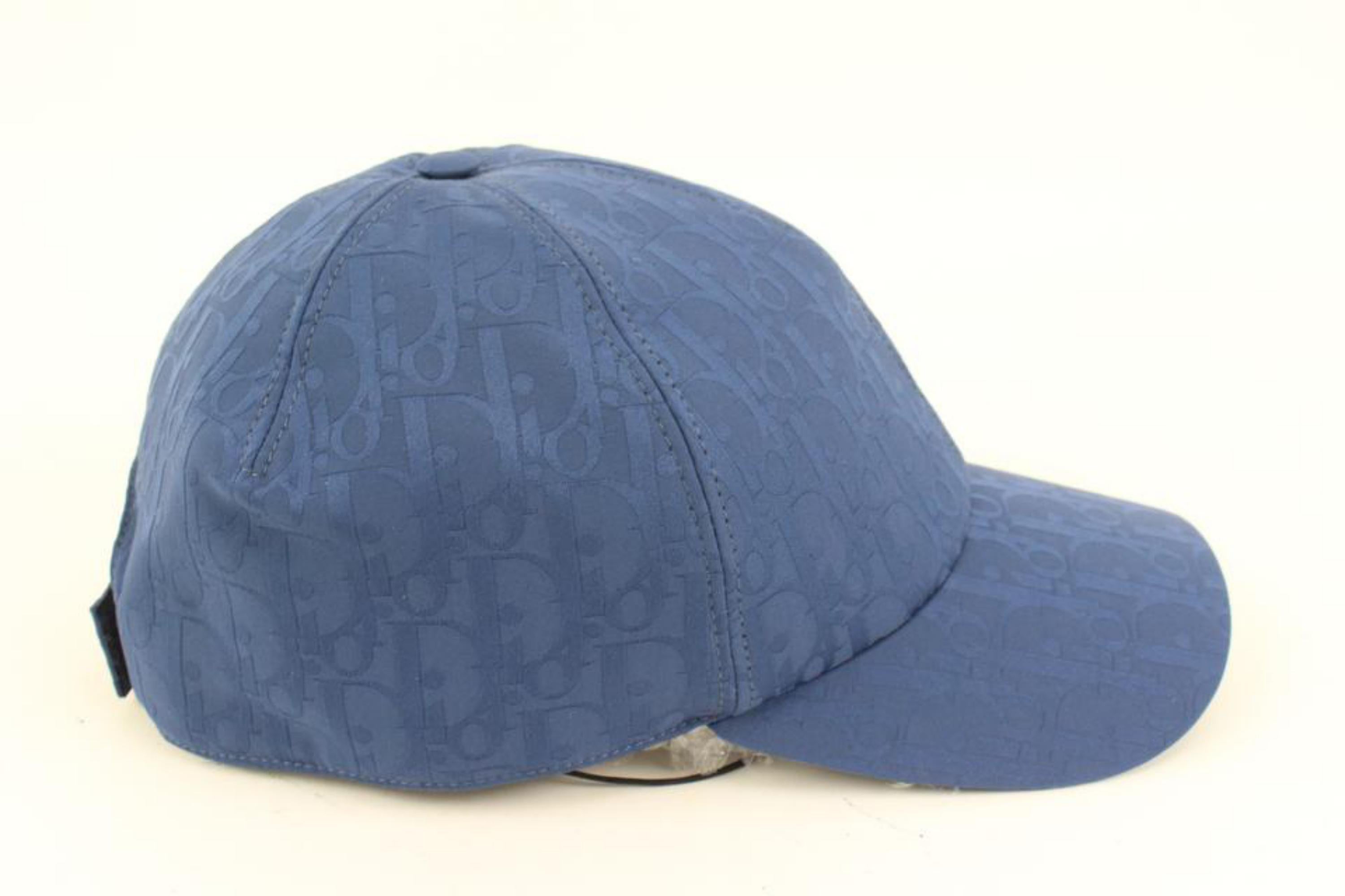 Dior Large Navy Oblique Trotter Casquette Baseball Cap Hat 3D419S In New Condition For Sale In Dix hills, NY