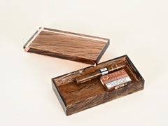 Dior Large Smoked "Frozen" Lucite Italian Decorative Jewelry Box, Italy 1970s