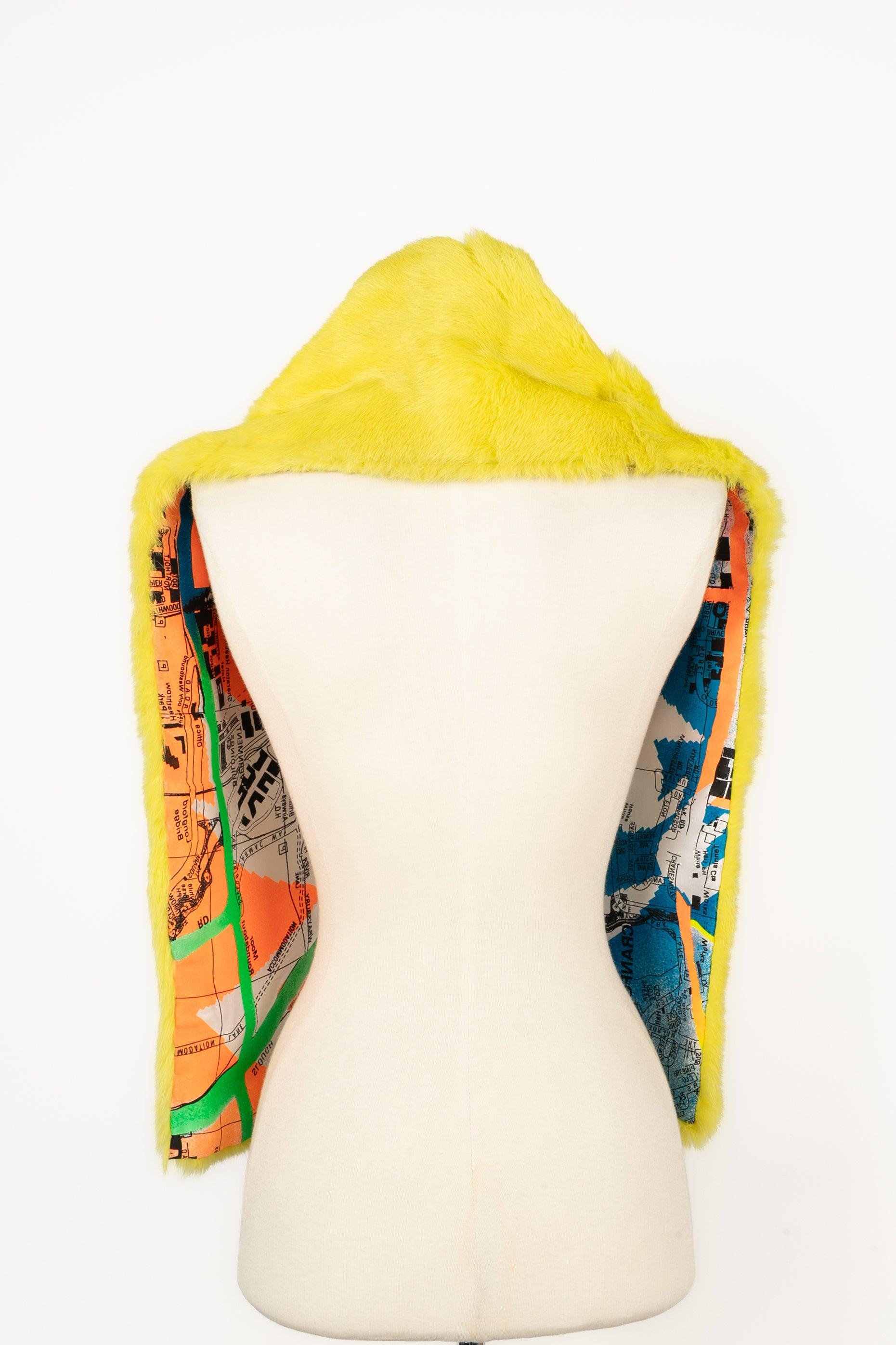 Women's Dior Large Yellow Fur Stole, 2001 For Sale