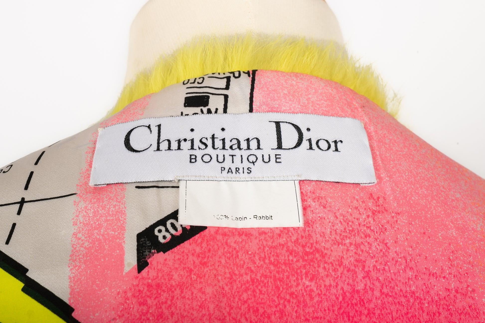 Dior Large Yellow Fur Stole, 2001 For Sale 2