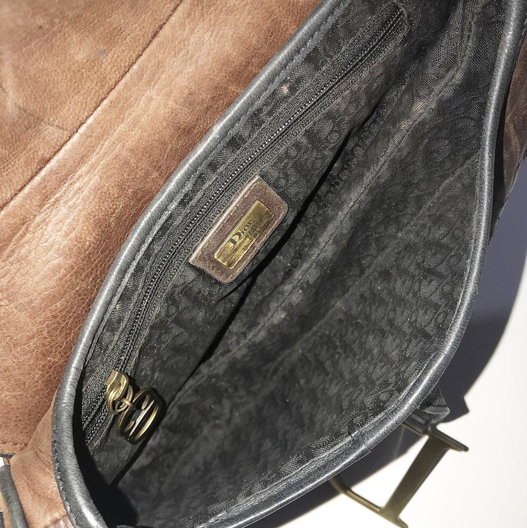 Women's or Men's Dior Laser Cut Leather Saddle Bag