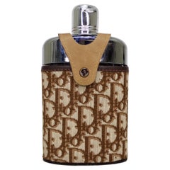 Dior Late 20th Century Brown/Tan Monogram Flask 