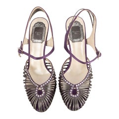 Dior Leather and Rhinestone Pumps. Shoes, Size 37