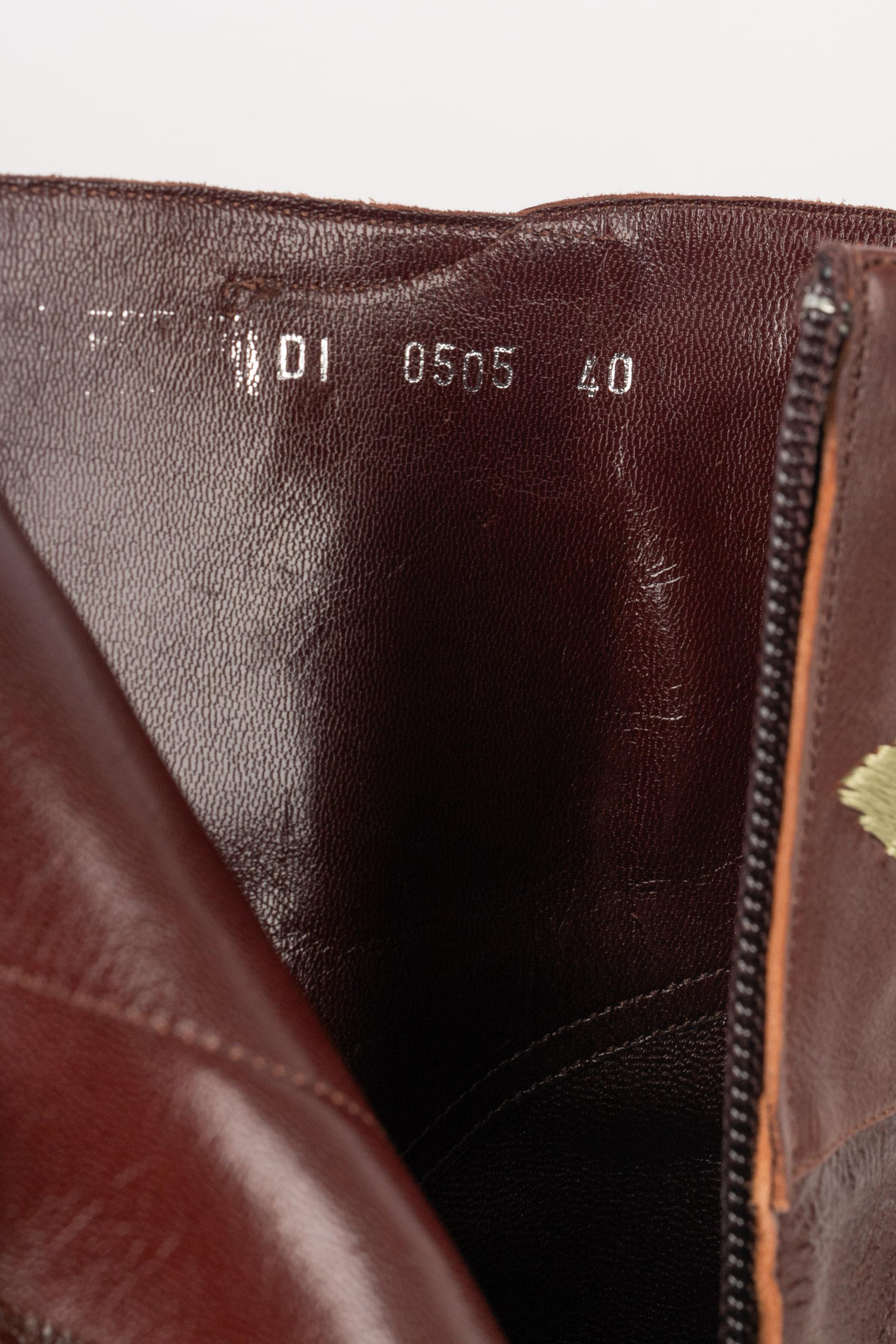 Dior leather ankle boots shoes For Sale 7